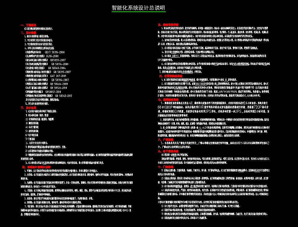 小区弱电各系统智能化设计案例(小区弱电智能化施工方案)