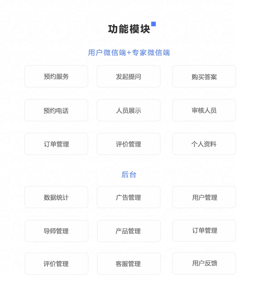 微信付费咨询问答系统微信公众号开发小程序服