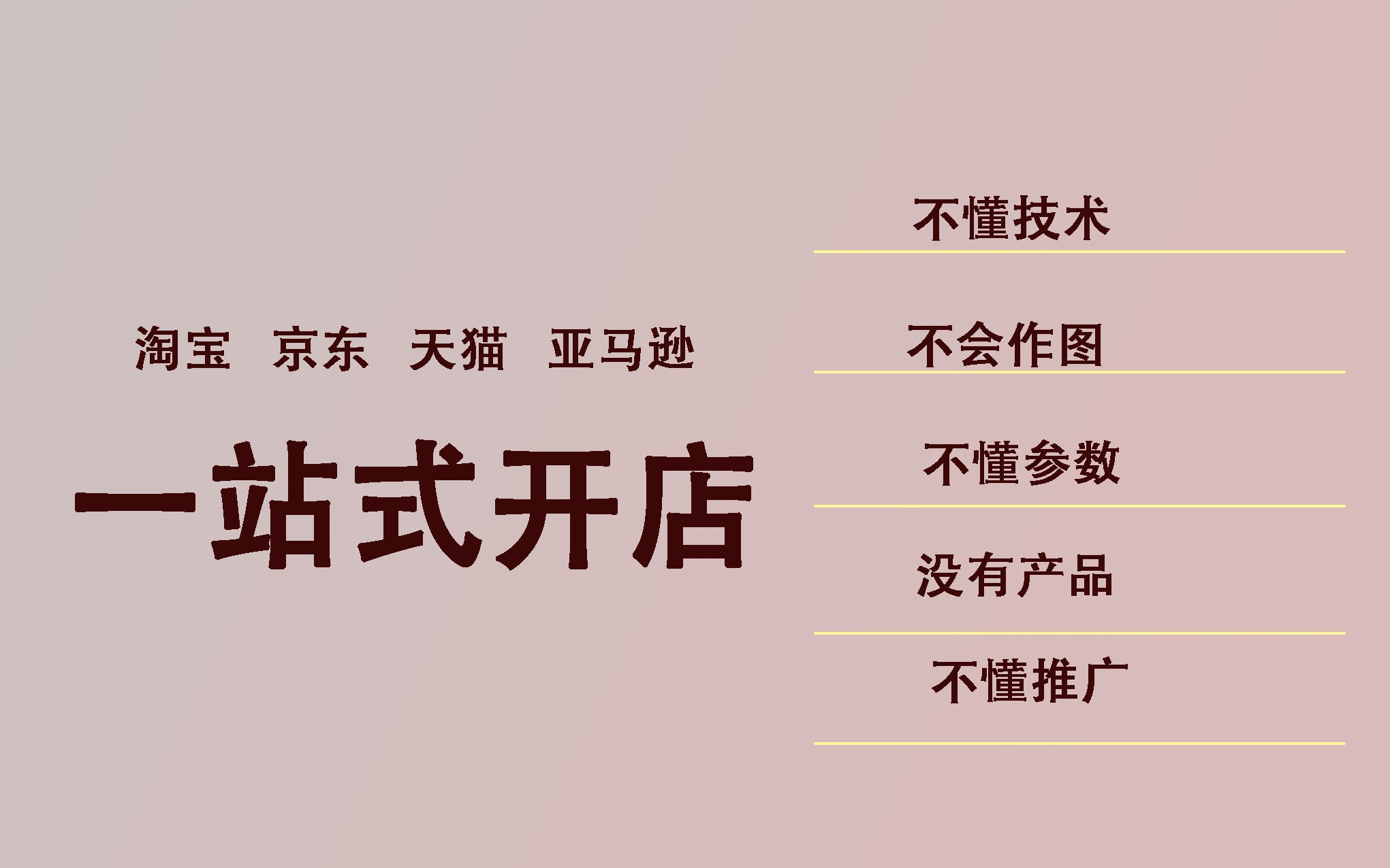 一站式开店淘宝开店天猫入驻京东入驻亚马逊国