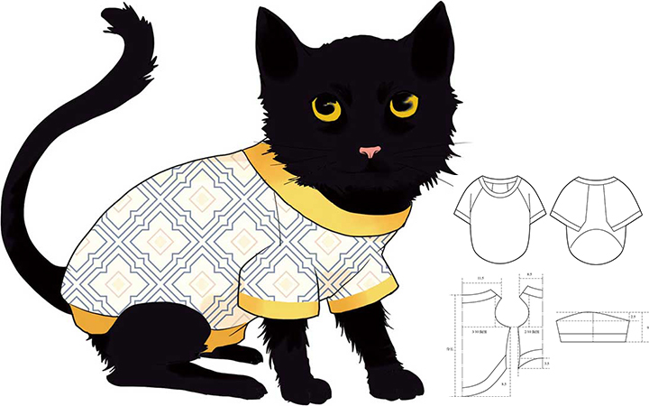 宠物服装设计(猫,狗等宠物或动物服装设计)猫咪比熊狗狗衣服