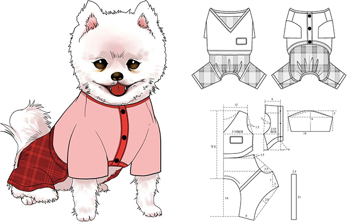 宠物服装设计(猫,狗等宠物或动物服装设计)猫咪比熊狗狗衣服