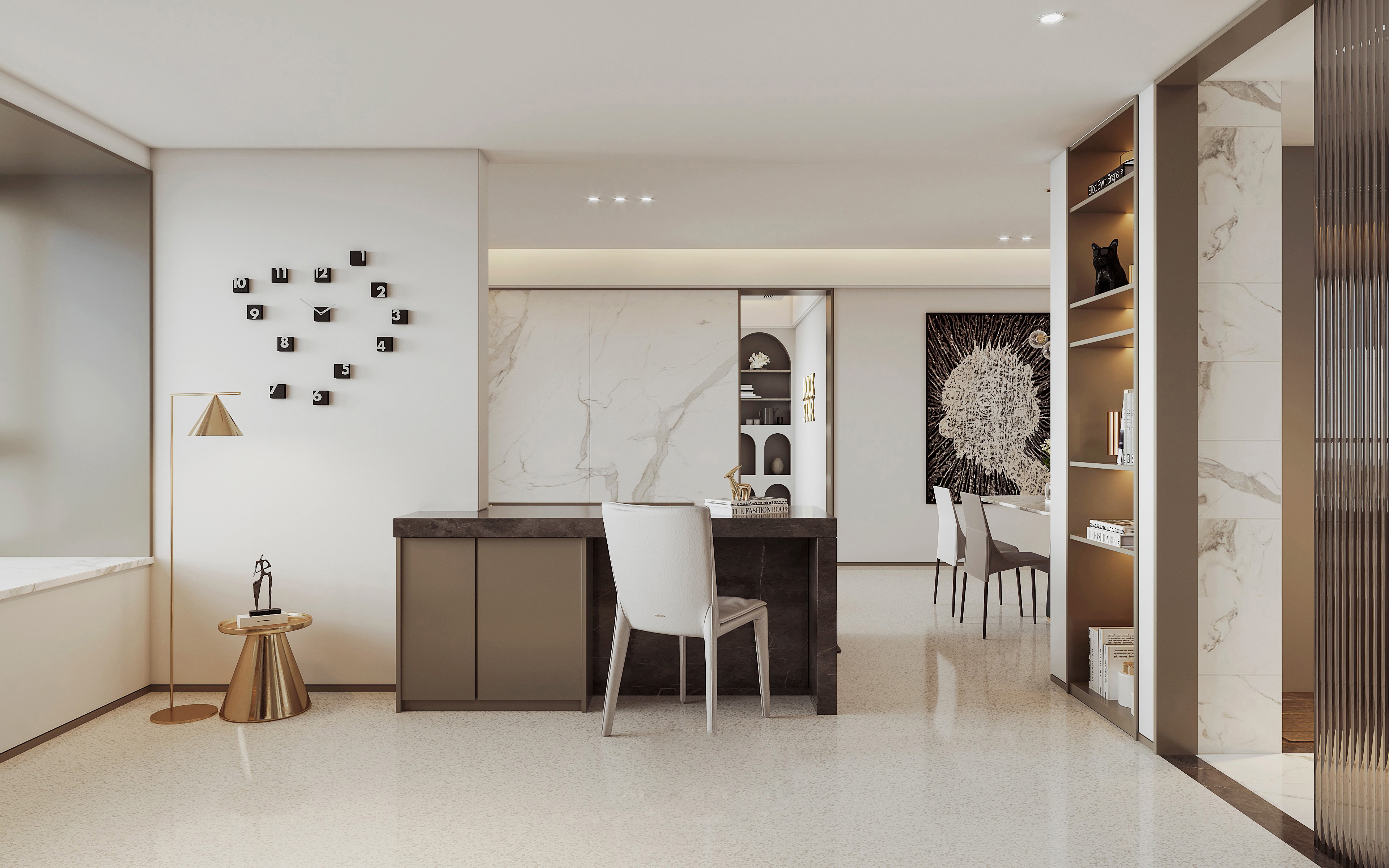 3d效果图设计家装设计新房设计客厅厨房卫生间卧室设计轻奢风格