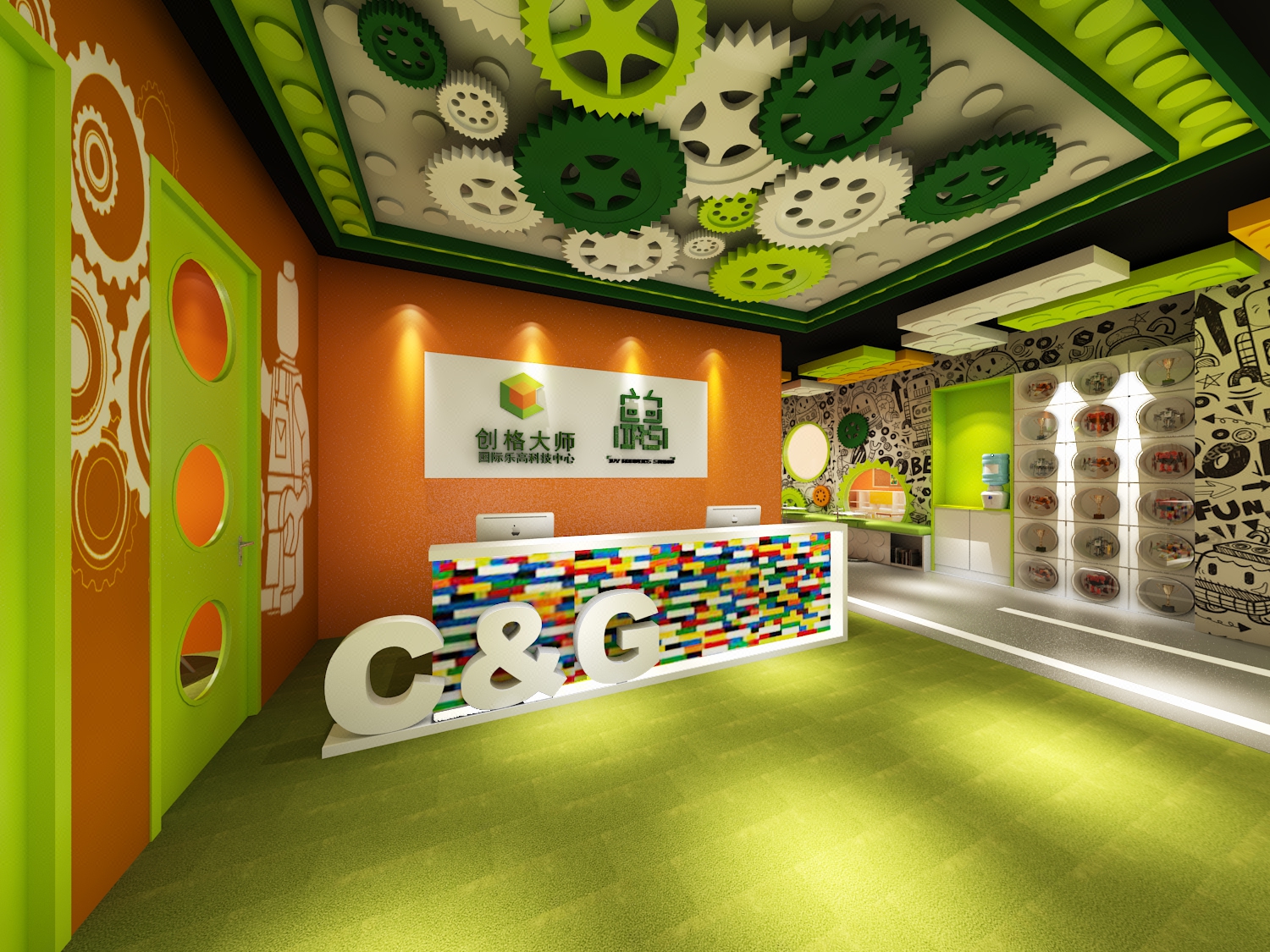 培训教育机构\/幼儿园\/早教中心室内装修设计效果图