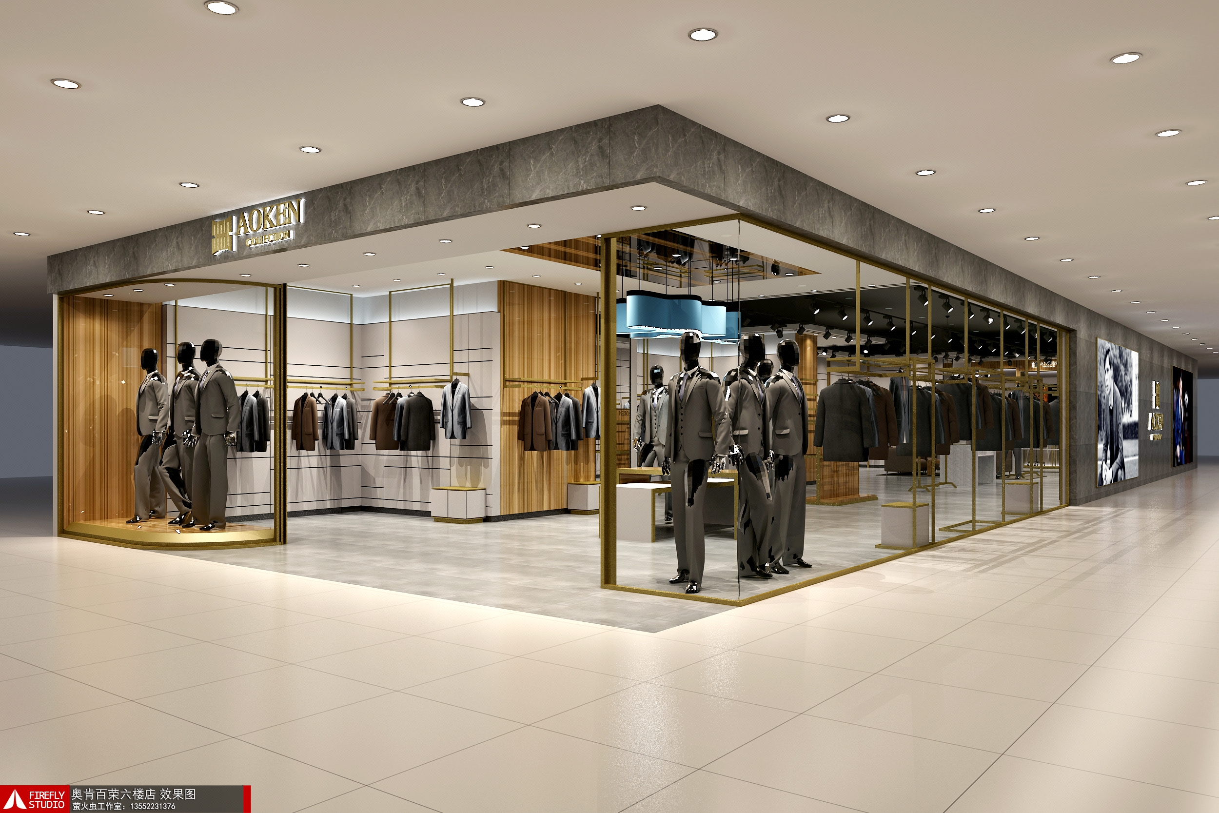 服装店工厂店展厅男装女装童装鞋帽箱包购物中心专卖店零售店设计