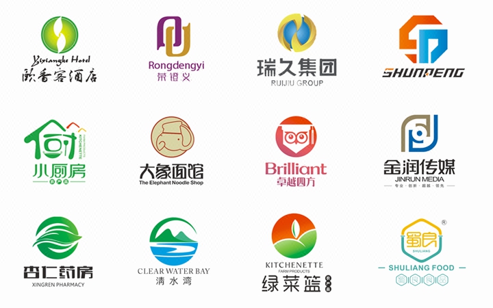 企业logo设计|商标设计|餐饮酒店美容农业金融装修科技标志