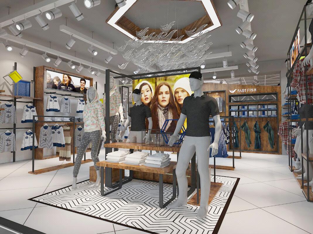 服装店铺(品牌;快鱼)SI设计-舍境