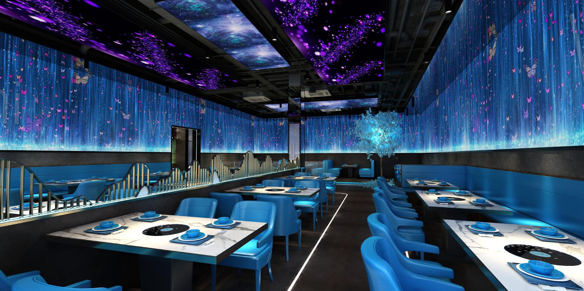 海鲜自助餐厅设计5d餐厅全息投影餐厅动态餐厅海洋餐厅创意餐厅