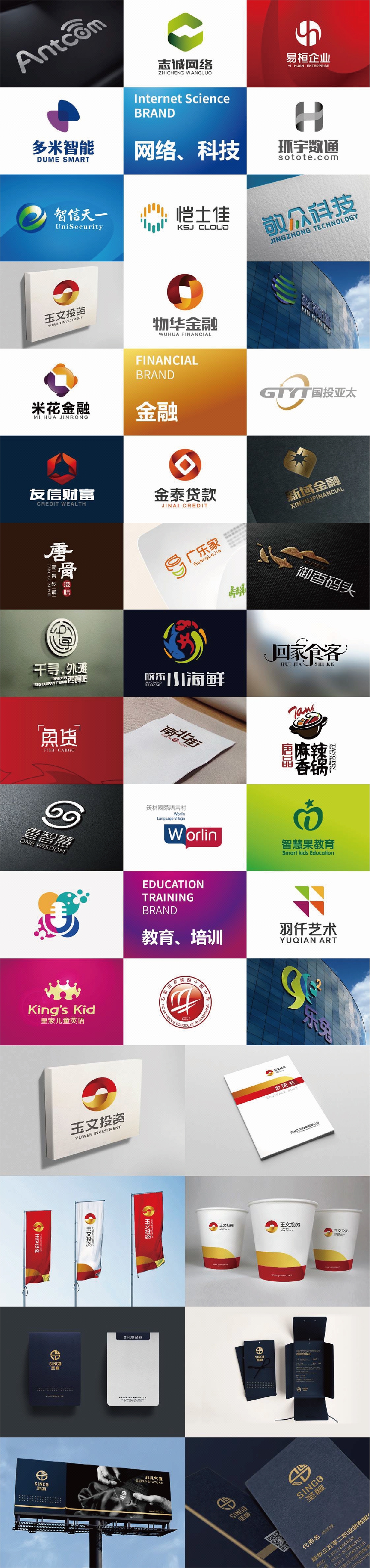 logo设计企业标志图形标志文字标志吉祥物设计工业制造业餐饮店面科技