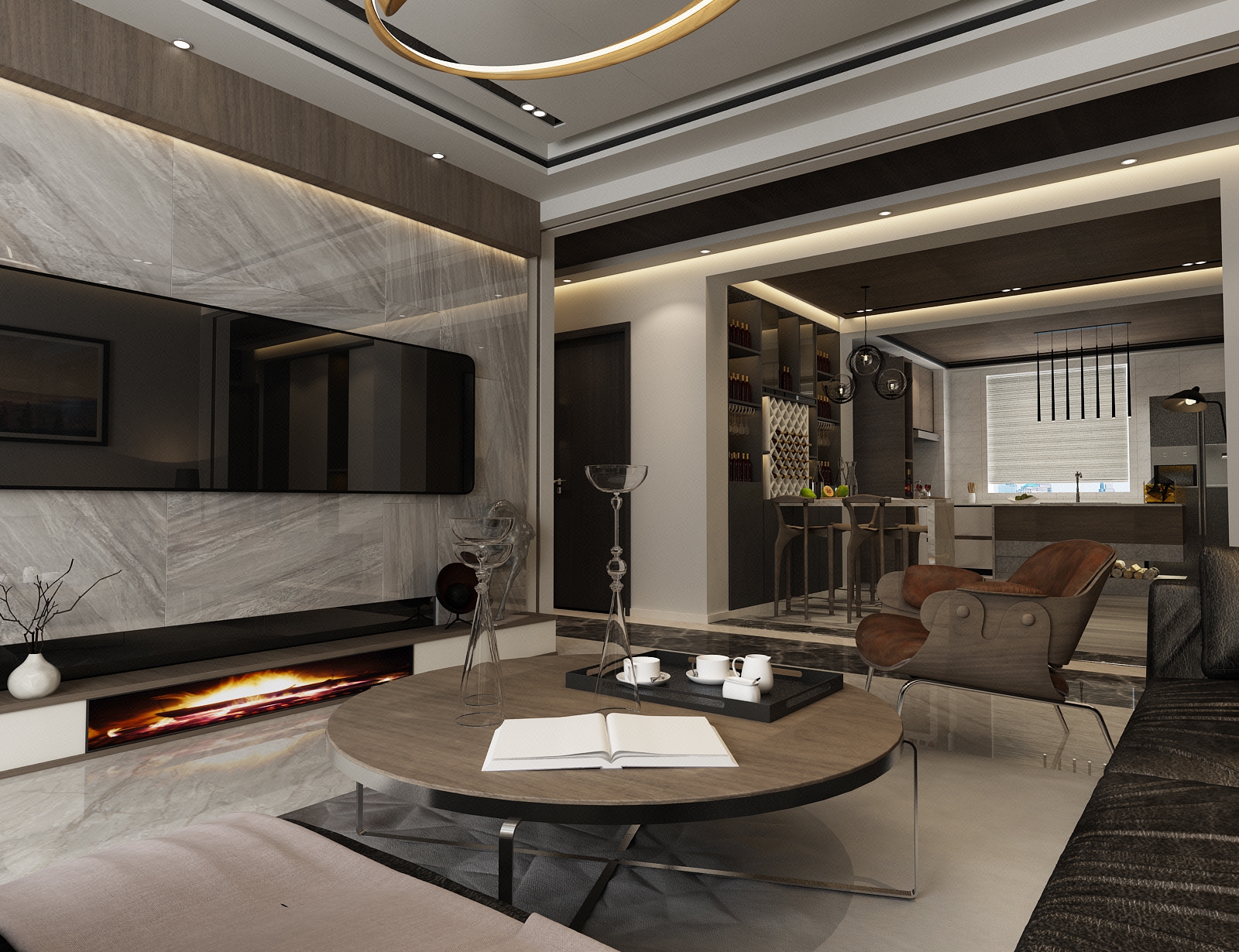 【原创高端】.现代极简家装室内设计.家装效果图.装修效果图.