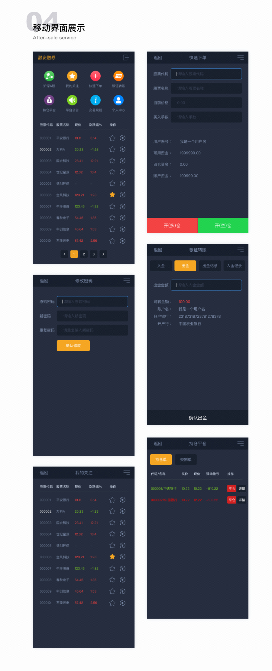 金融虚拟盘交易软件开发App开发行情k线图国