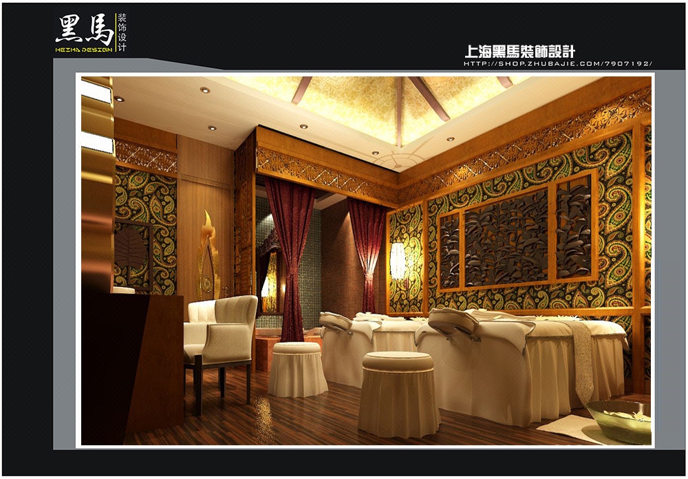 spa美容院,养生馆,效果图,装修设计,桑拿,洗浴中心,泰式