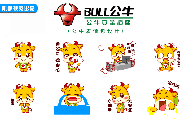 微信表情包企业吉祥物卡通logo形象动态gif动漫画定制设计