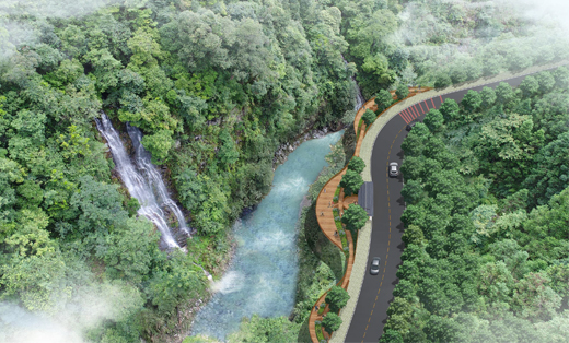 旅游景区道路规划景观效果图设计龙脊景区循环路二期二龙桥-大寨