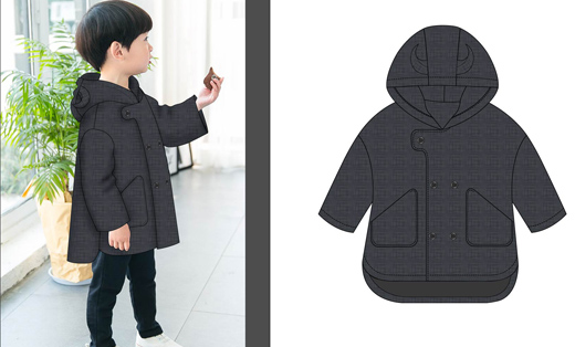 童装韩版大衣外套设计方案