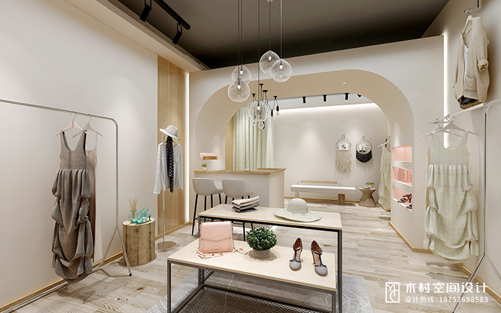 网红女装店母婴店服装店童装店饰品店原创装修设计效果图