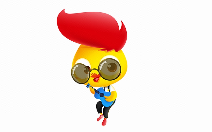 【华登】原创3D立体吉祥物人物卡通形象三视图延展矢量图设计