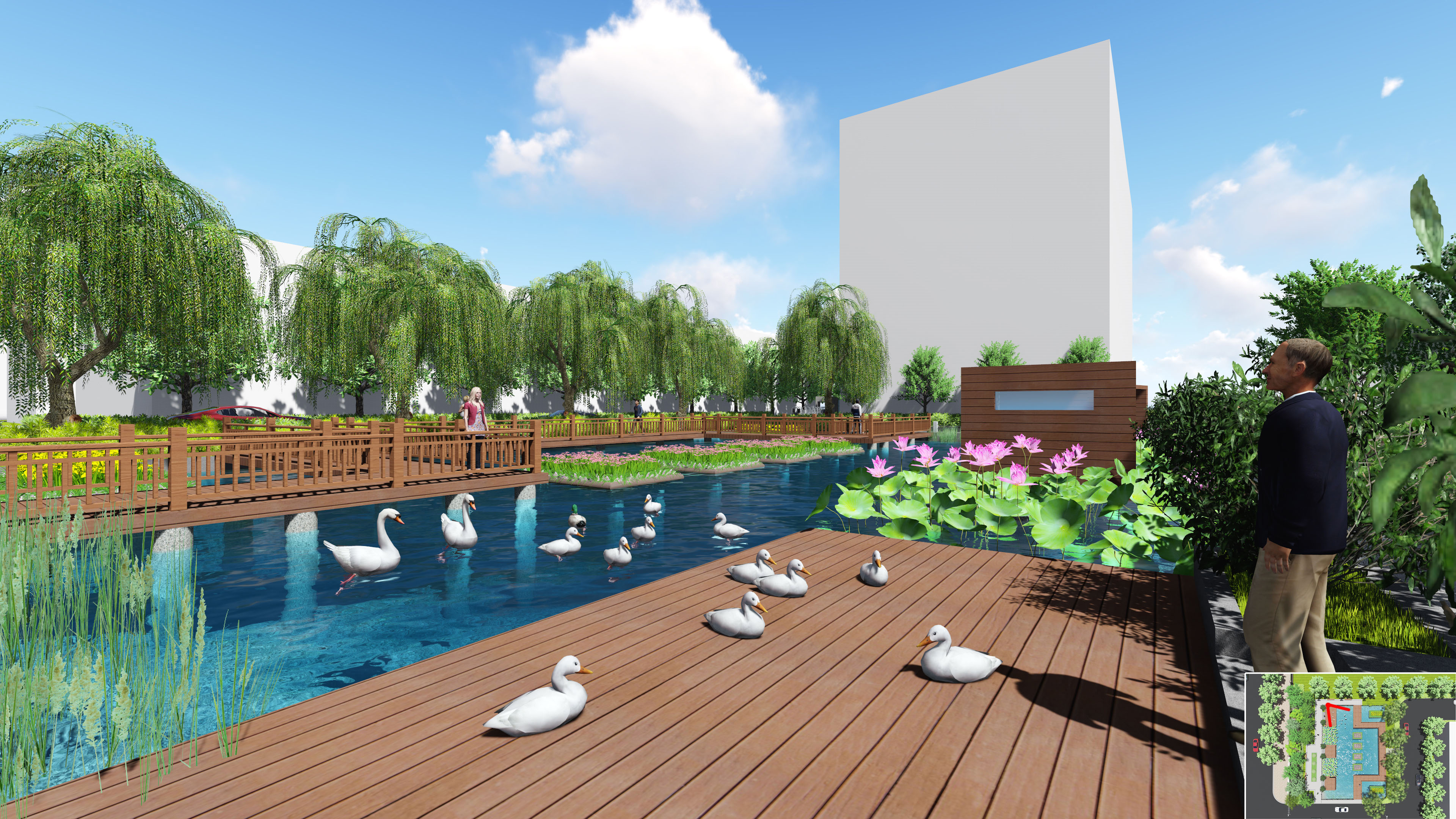 鱼塘改造景观(建筑桩基础改造和利用)