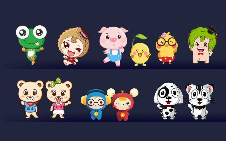 聚划算 吉祥物设计卡通logo设计 卡通形象设计 Q版 猪八戒网