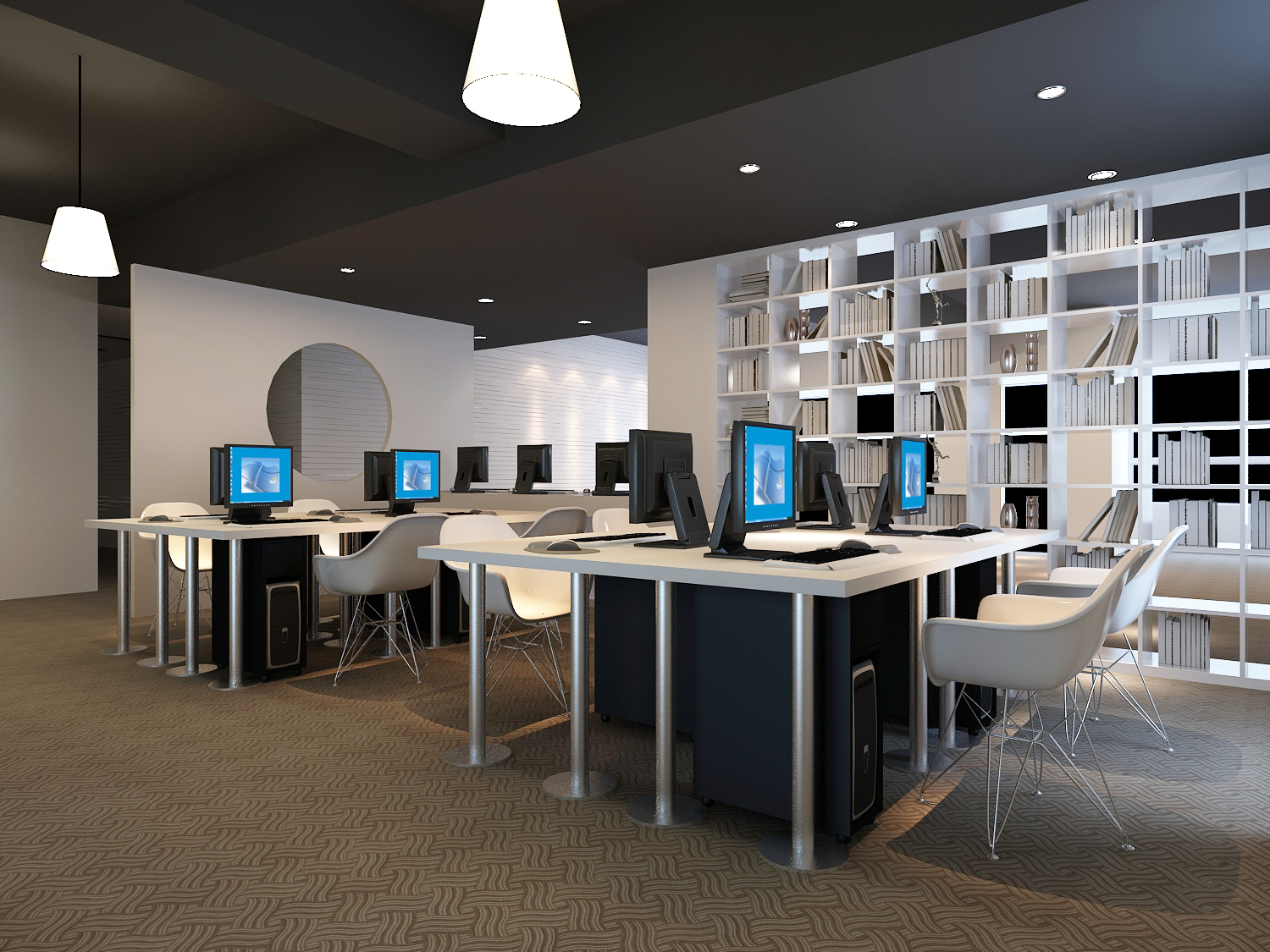 办公室装修室内设计教育机构众创空间早教中心培训中心效果图设计