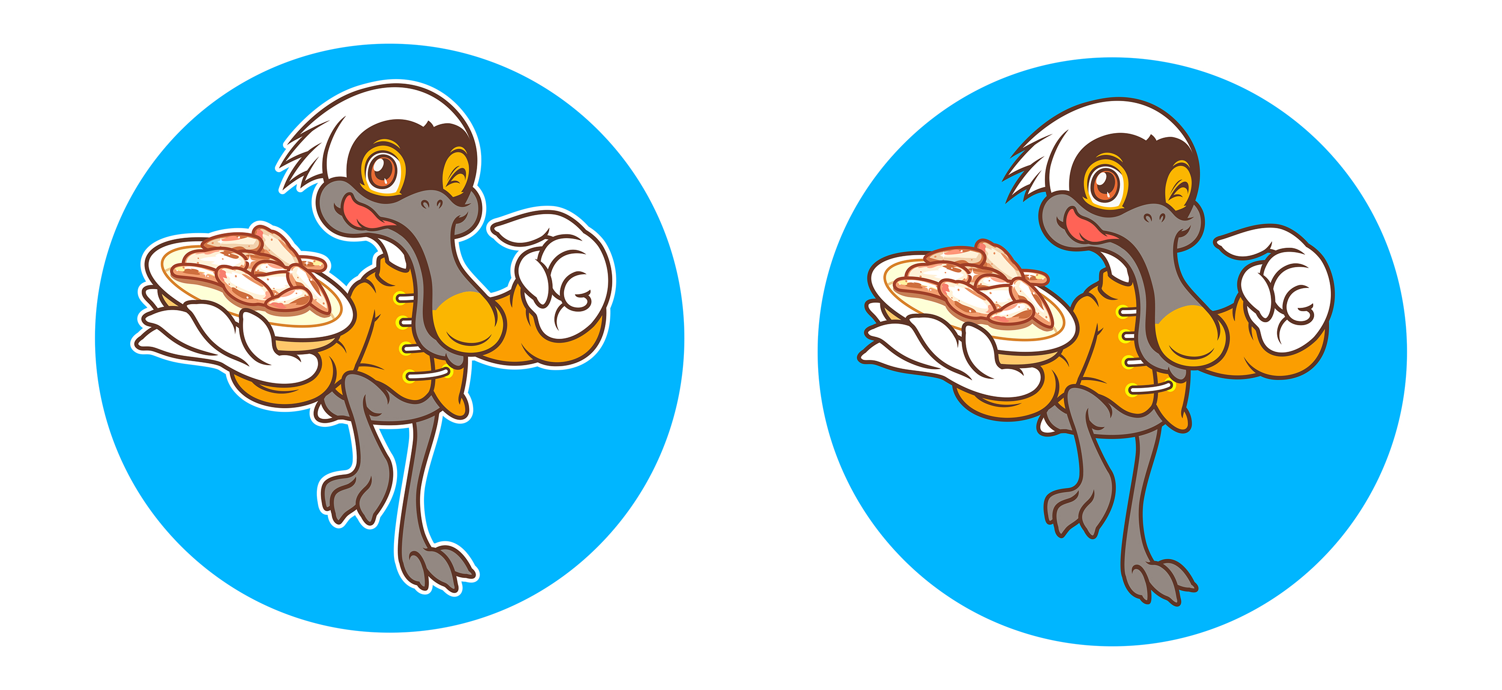 黑脸琵鹭卡通形象设计-猪八戒网