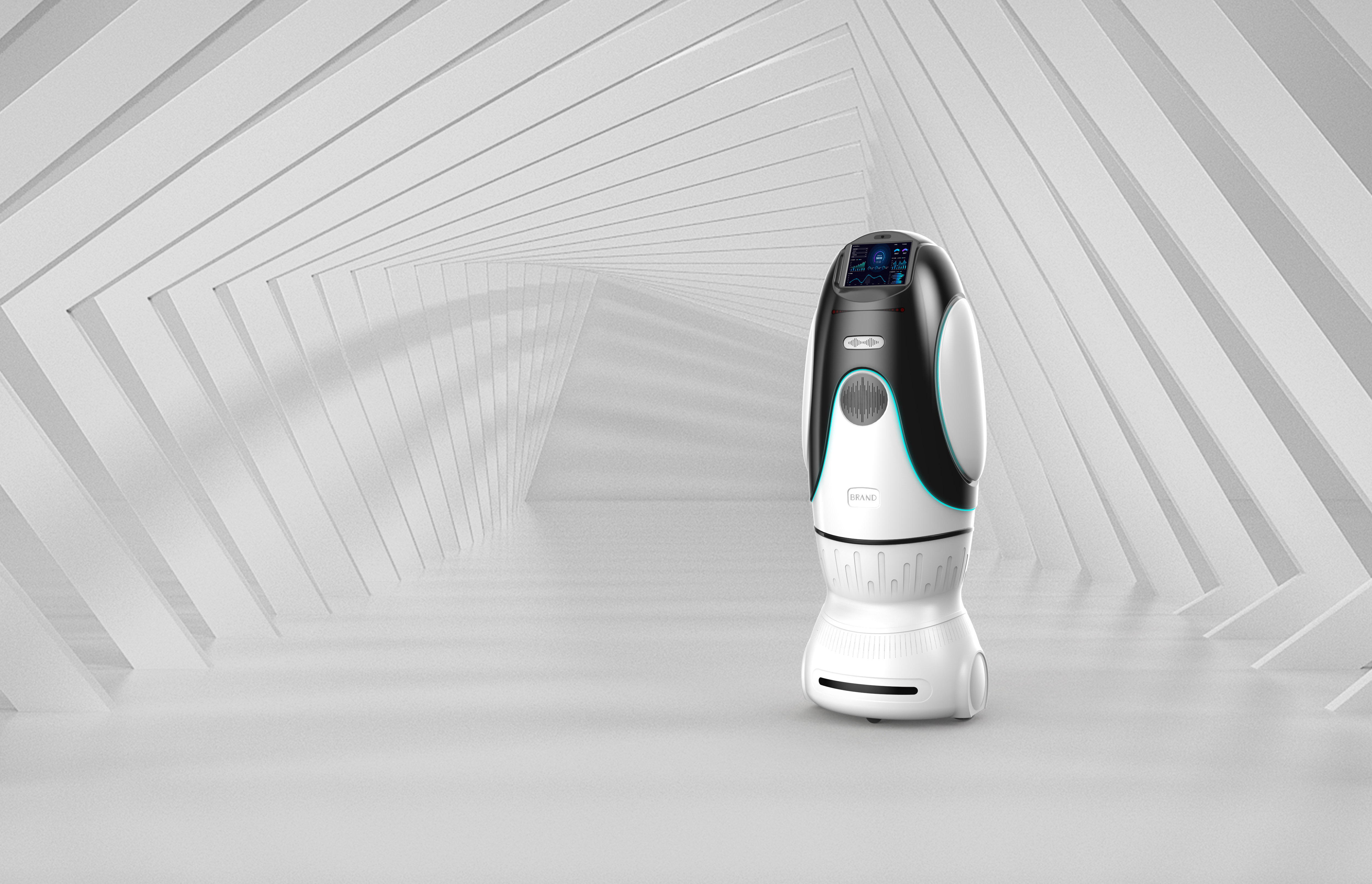 机器人设计安防巡逻机器外观结构产品设计工业设计效果图制作公司