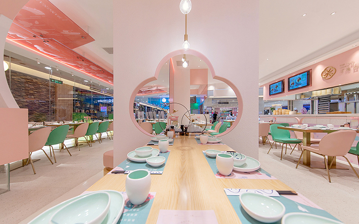 si品牌装修设计网红店面室内空间效果图工装餐饮施工图装修设计