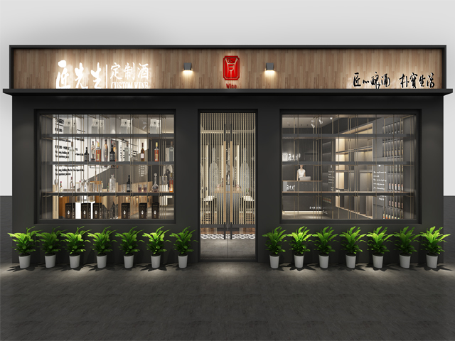 门头效果图设计招牌设计门楼设计效果图设计店面设计施工图设计