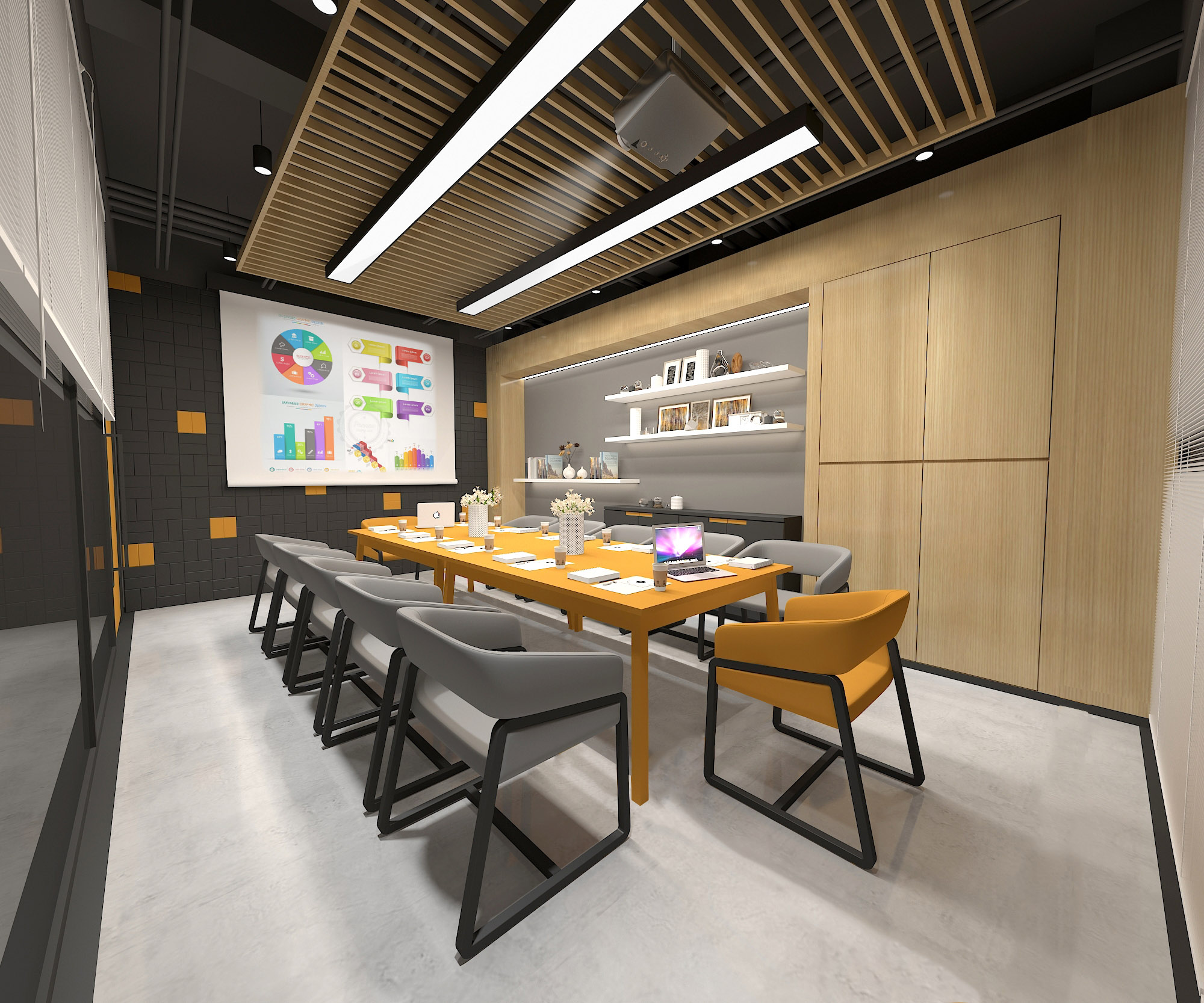 众创空间办公室设计装修效果图-猪八戒网