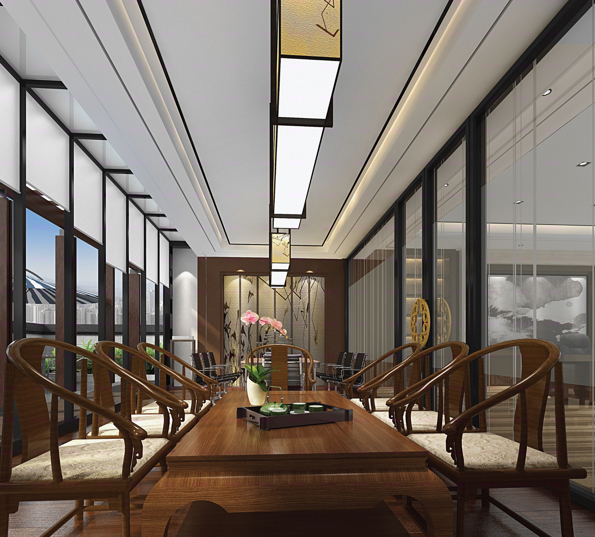 办公室装修设计.接待-猪八戒网