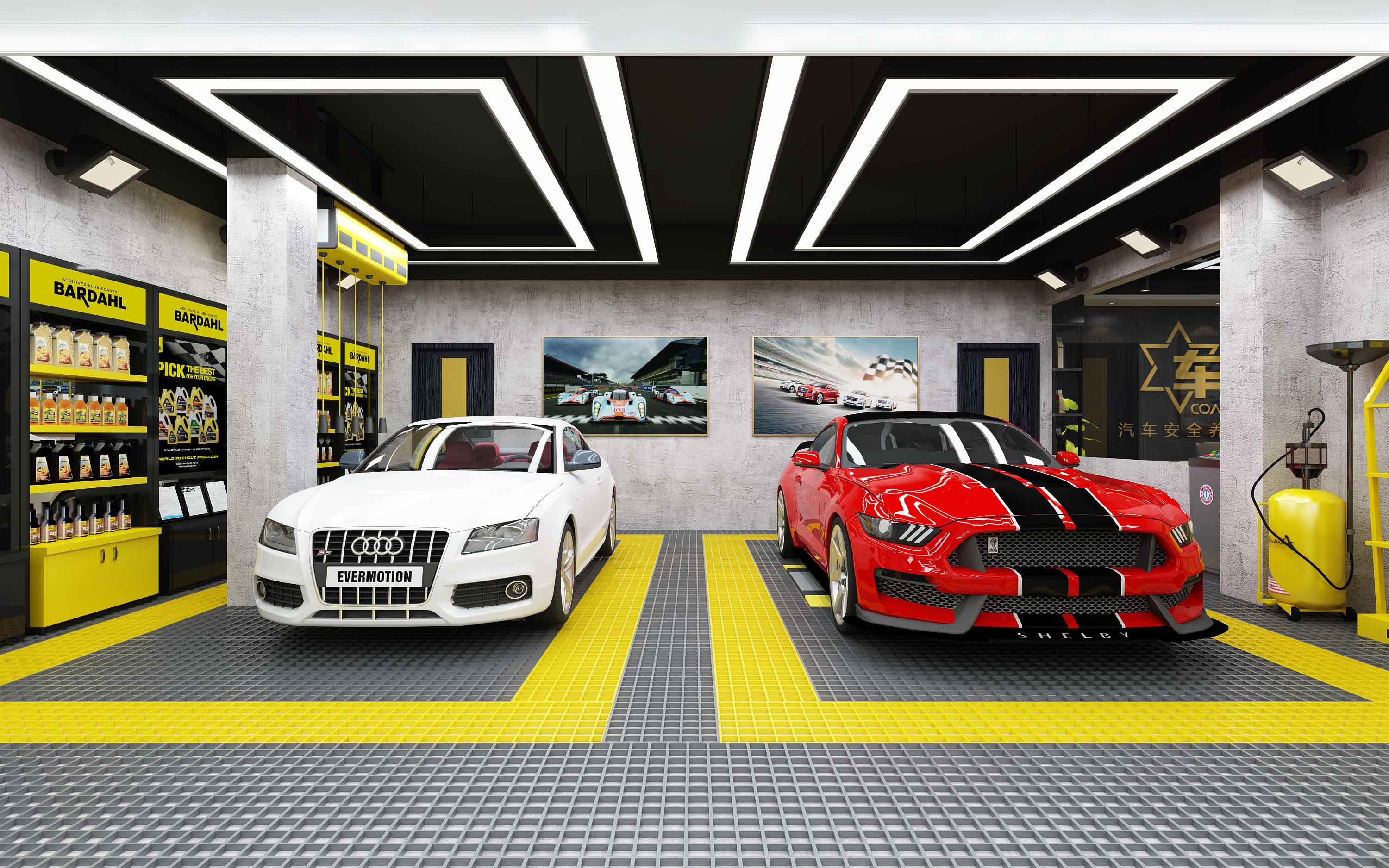 汽车美容店铺设计