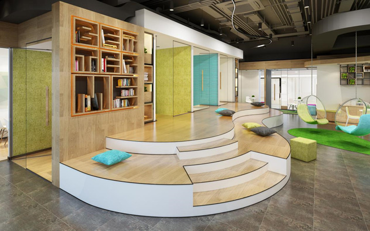 教育培训机构装修设计幼儿园学校早教中心方案3d效果图设计