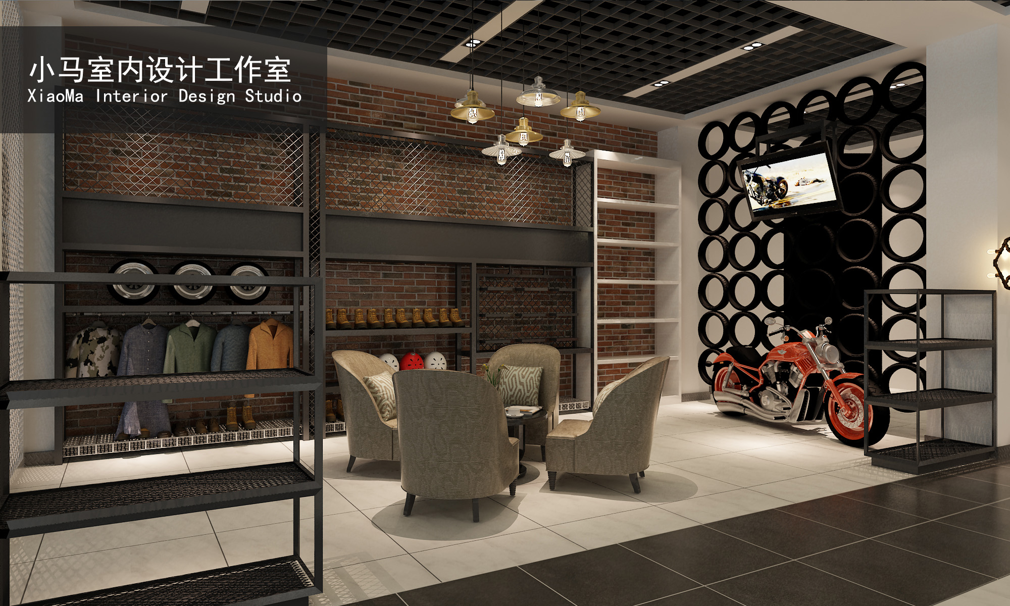 摩托车展厅汽车展厅工装设计服务