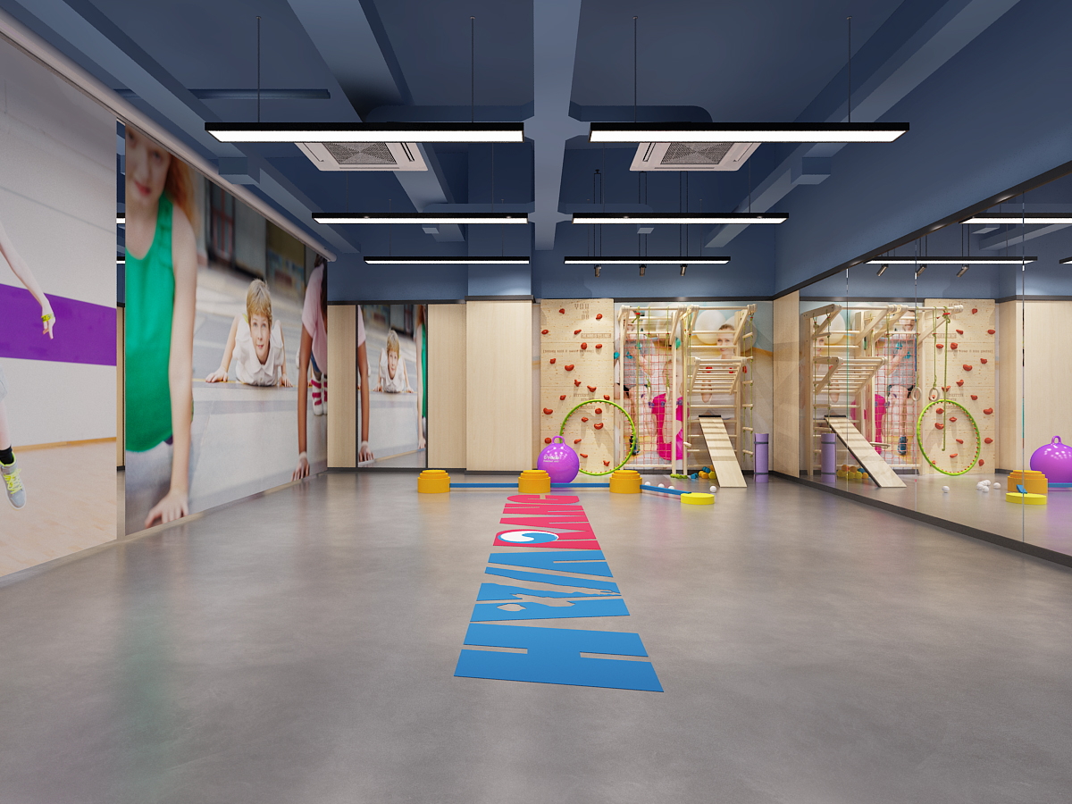 教育机构空间设计幼儿园工装设计儿童游乐园学校培训中心效果图