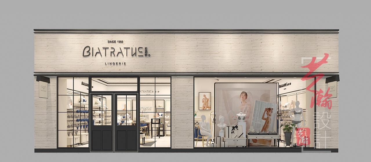 店铺门头设计效果图设计店铺装修设计店面设计门头形象广告招牌