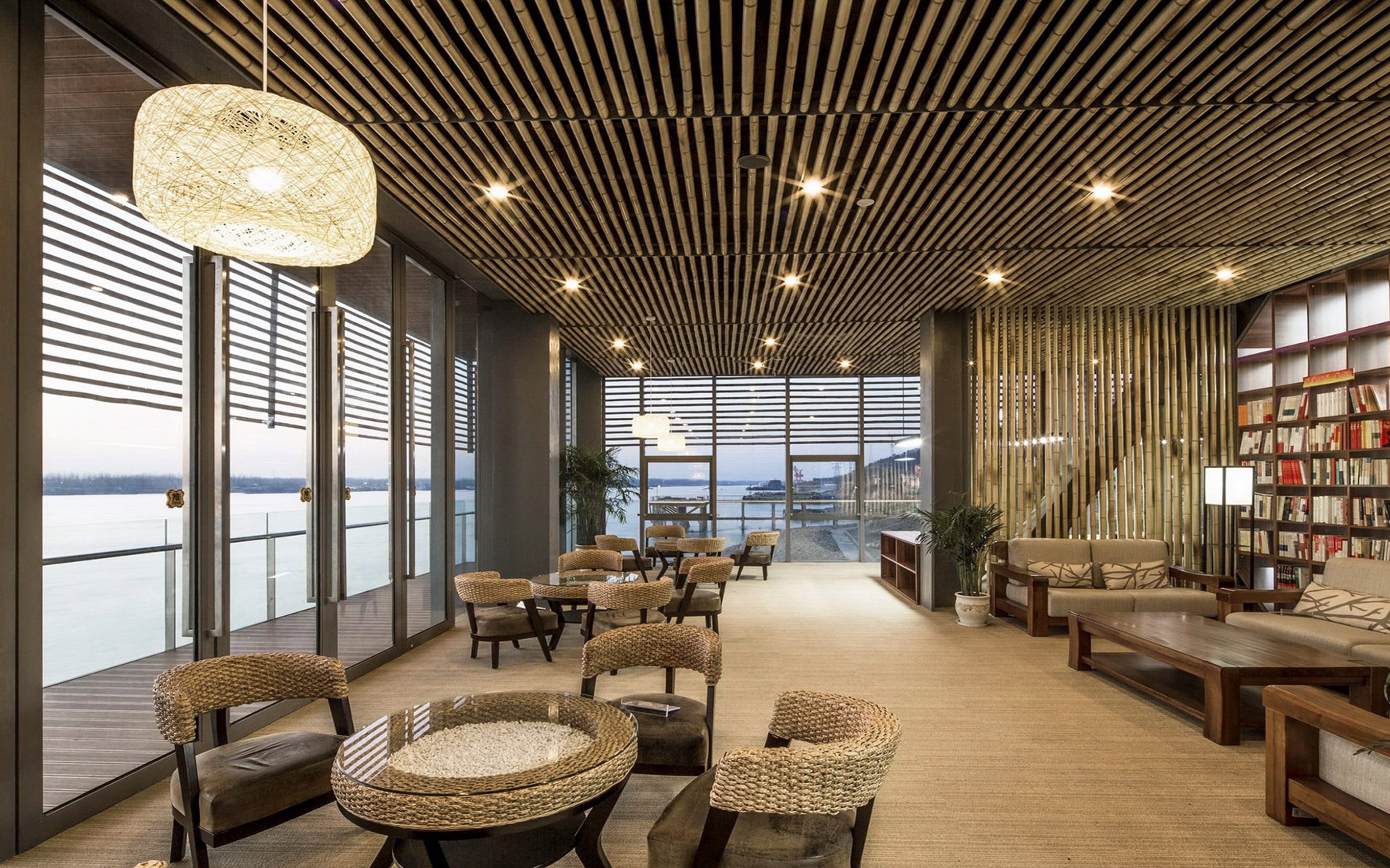 图书馆室内设计学校中学小学大学书店书吧公装修设计施工图效果图