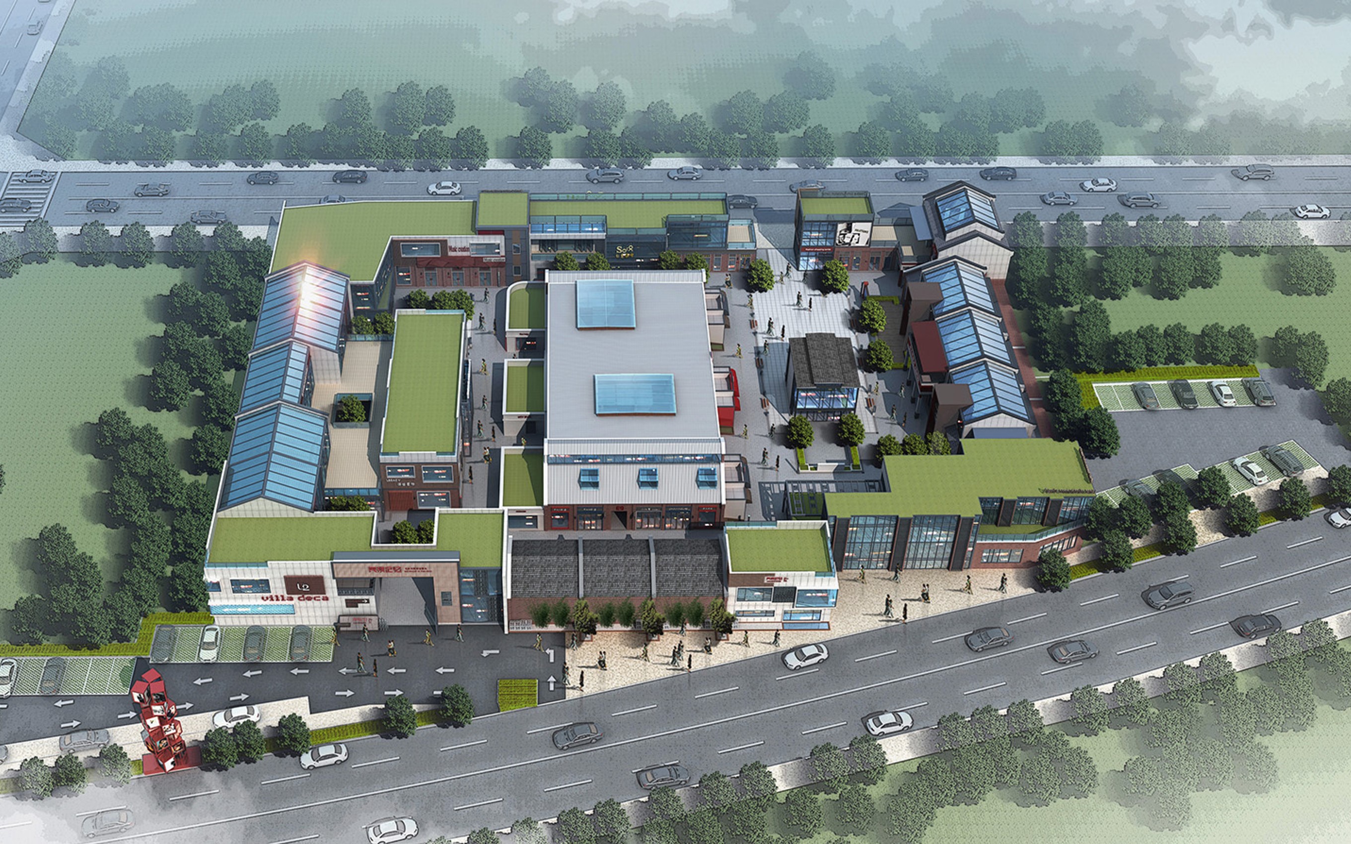 厂房设计工农业园区厂区空间3Dmax建模设计-工业园-猪八戒网