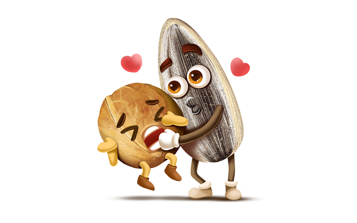 卡通形象吉祥物儿童插画动画ip四格商业漫画人物画像表情包设计-猪八