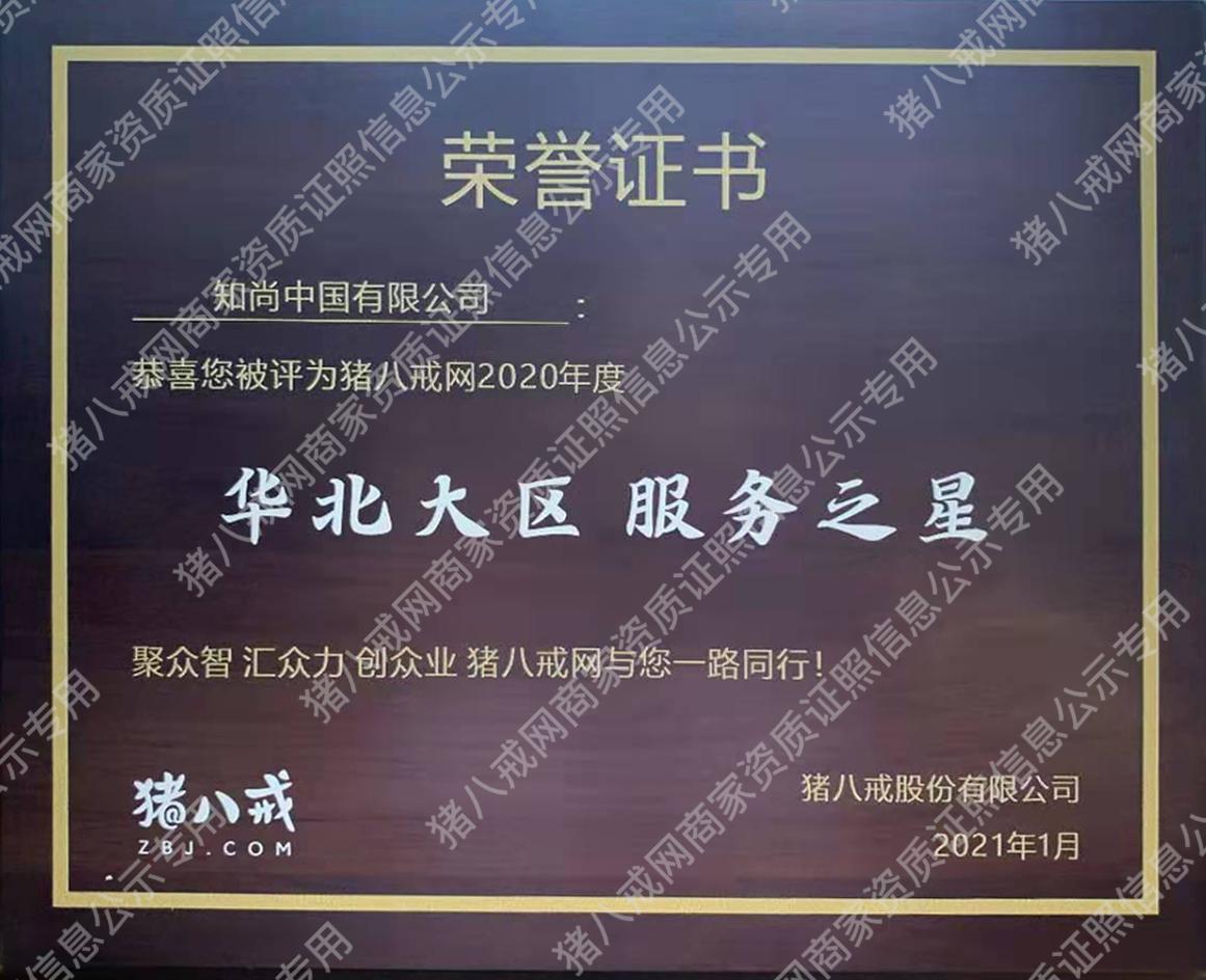 2021年豬八戒網(wǎng)華北大區(qū)服務(wù)之星