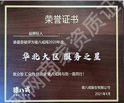 豬八戒網(wǎng)2020年度華北大區(qū)服務(wù)之星