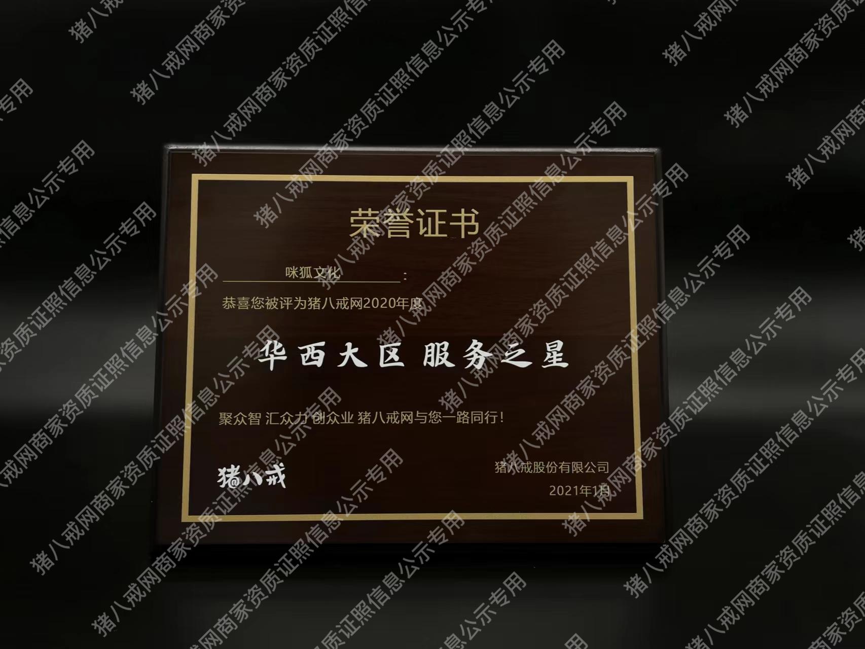 華西大區(qū)服務(wù)之星