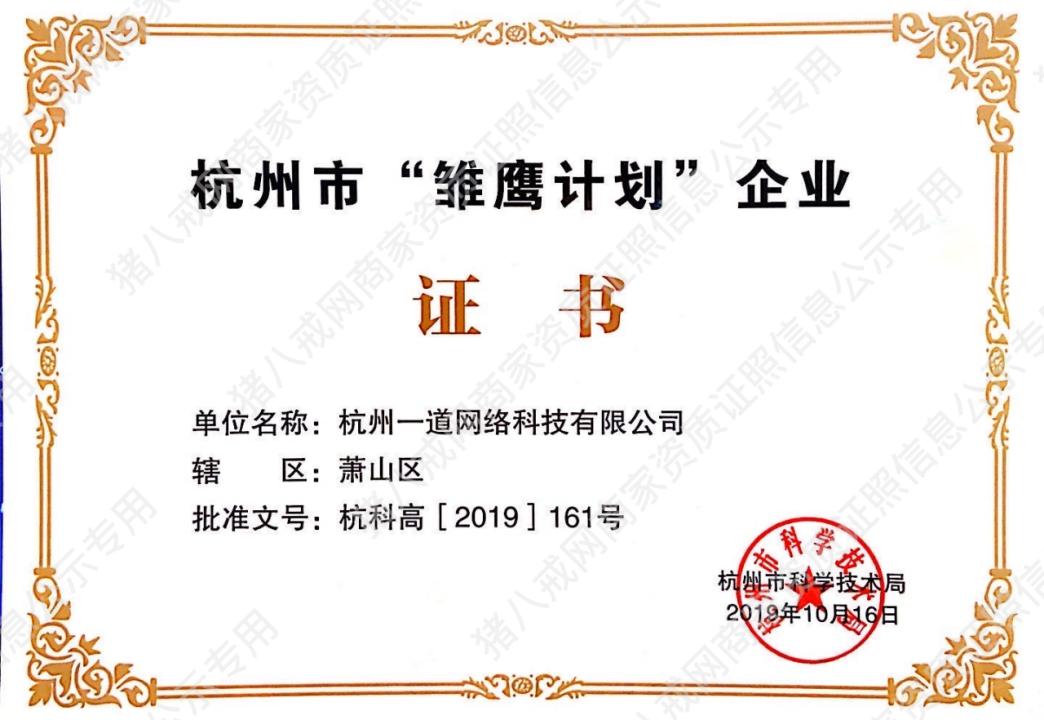 杭州市“雛鷹計(jì)劃”企業(yè)
