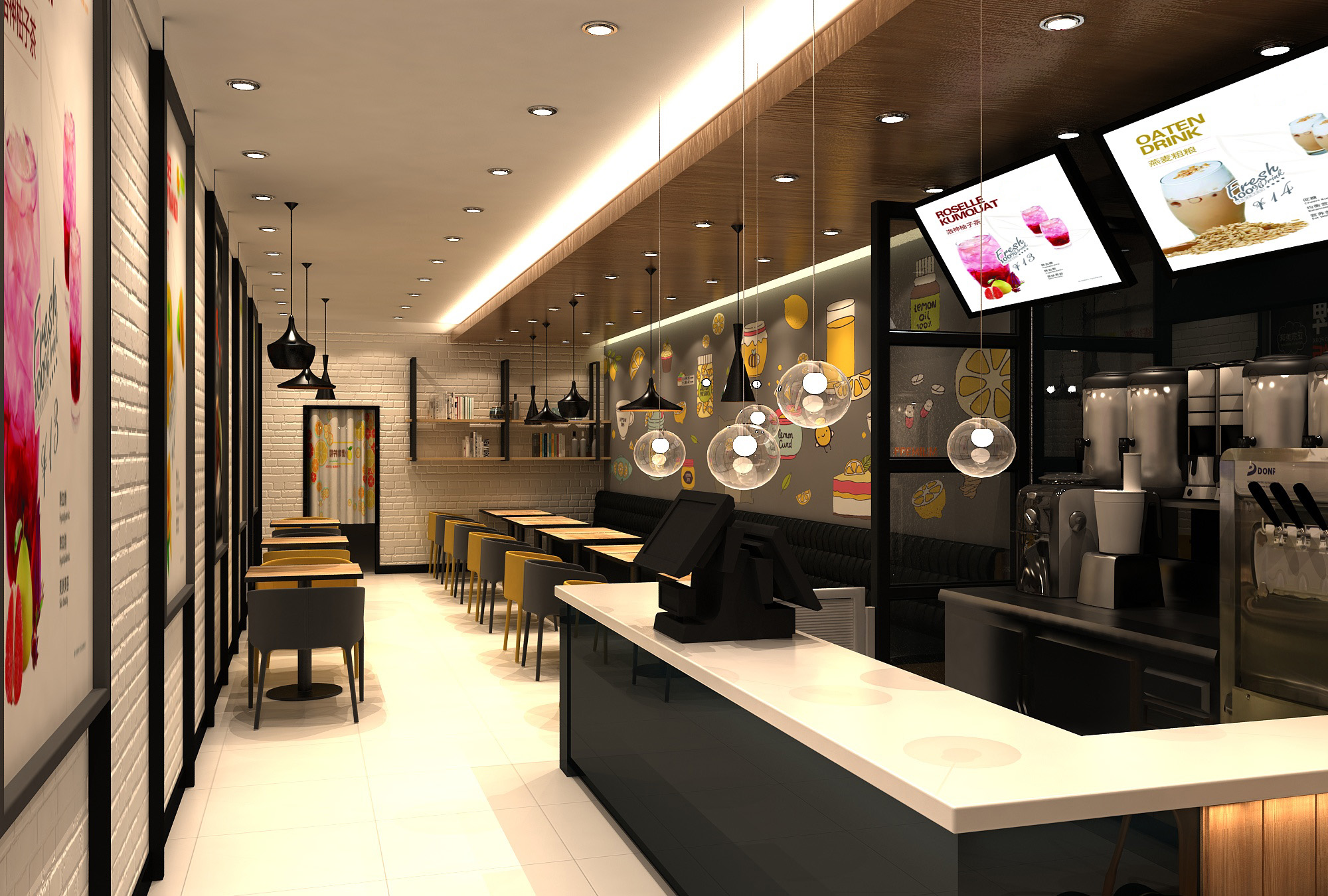 店铺内部整体效果图