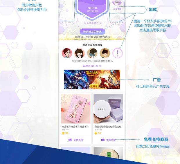 微信小程序SPC运动宝步数宝步数换购兑换奖