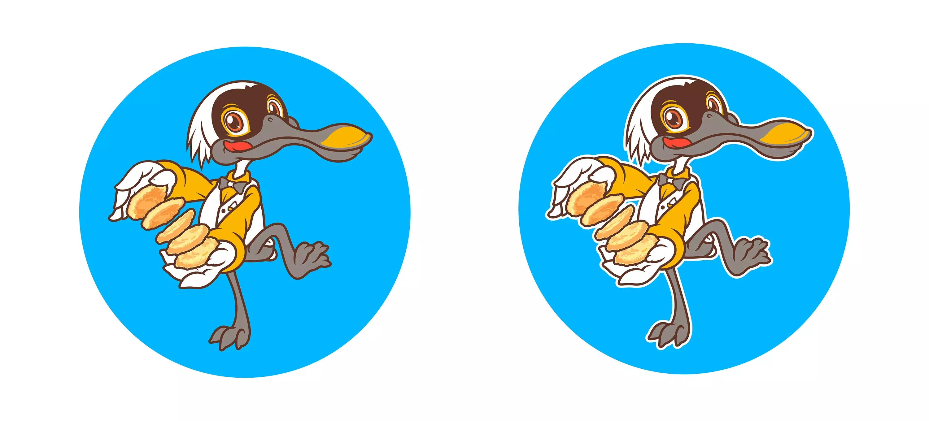 卡通形象黑脸琵鹭