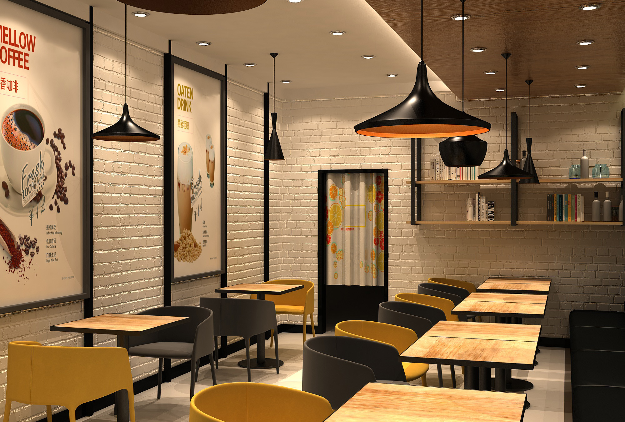 40平饮品店设计图
