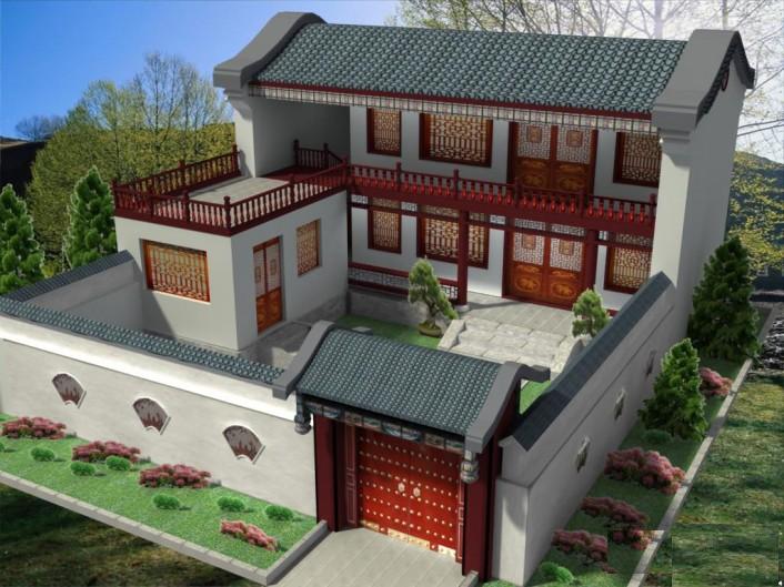 专业设计农村自建房四合院施工图效果图 本店提供以下设计服务 a:建筑