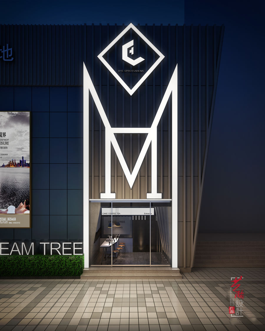 店铺门头效果图设计装修设计店面设计门头形象平面广告招牌字门面