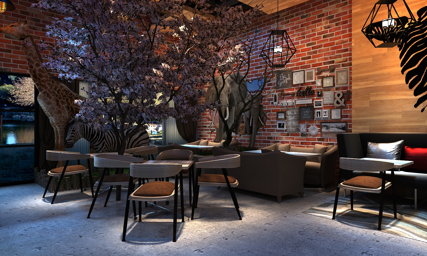 室内设计店铺设计效果图制作清吧设计-猪八戒网