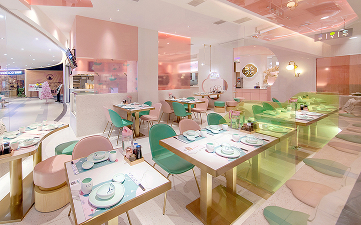 si品牌装修设计网红店面室内空间效果图工装餐饮施工图装修设计