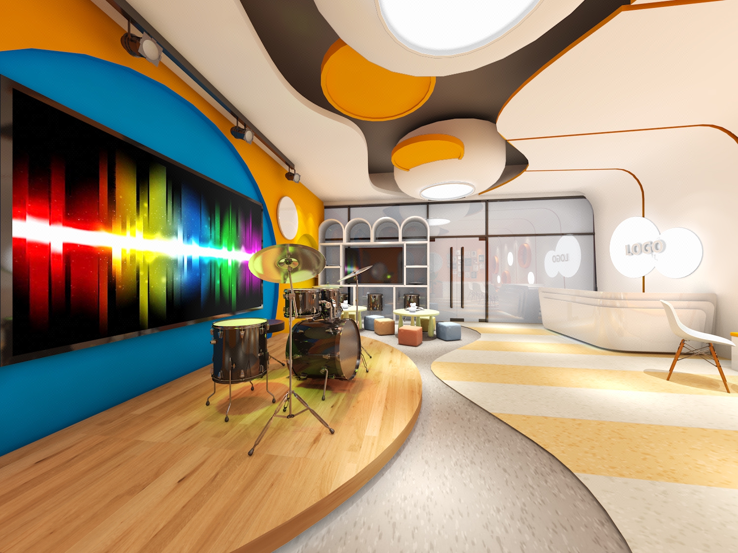 架子鼓培训教室布局设计